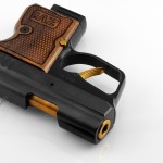 Травматический пистолет «SAFARI MINI» (САФАРИ МИНИ) . Позолота и орех.