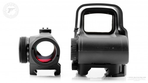 03. Коллиматорные прицелы  Aimpoint Micro H-1 и  EOTech XPS2.